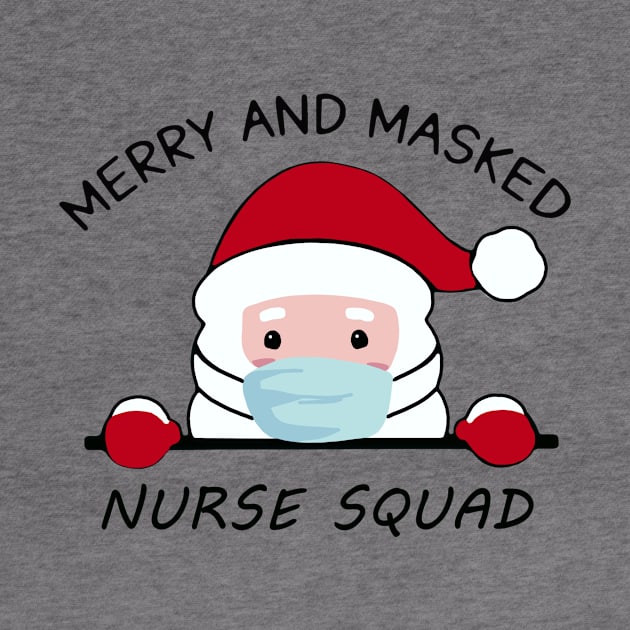 Official santa claus face mask merry and masked nurse squad by janetradioactive